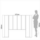 Cabeceira Estofada Casal 175cm   Freijó/verde