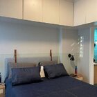 Cabeceira Estofada Casal 1 Bloco Não É Segredo Linho Cinza Cl