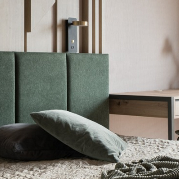 Cabeceira Estofada Casal 5 Blocos Não É Segredo Courvin Verde