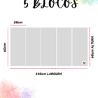 Cabeceira Estofada Casal 5 Blocos Não É Segredo Linho Cinza 1