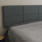Cabeceira Estofada Casal 6 Blocos Não É Segredo Linho Cinza V