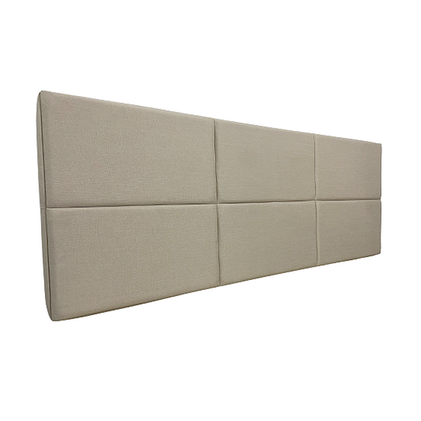 Cabeceira Estofada Casal 6 Blocos Não É Segredo Linho Cru Mes