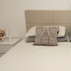 Cabeceira Estofada Casal 6 Blocos Não É Segredo Veludo Bege 1