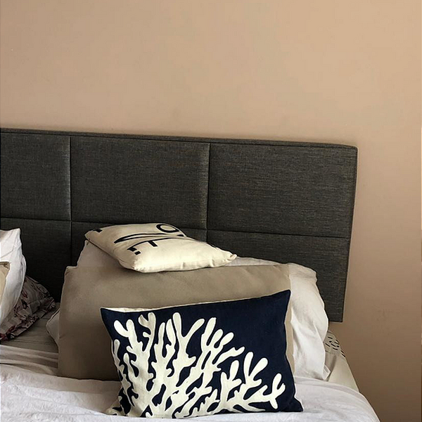 Cabeceira Estofada Casal 8 Blocos Não É Segredo Linho Cinza V