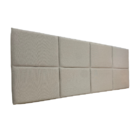 Cabeceira Estofada Casal 8 Blocos Não É Segredo Linho Cru 140