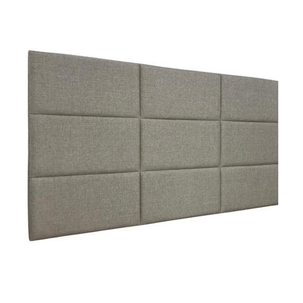 Cabeceira Estofada Casal 9 Blocos Não É Segredo Linho Palha 1