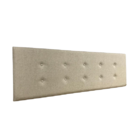 Cabeceira Estofada Casal Botonê Não É Segredo Linho Bege 140x