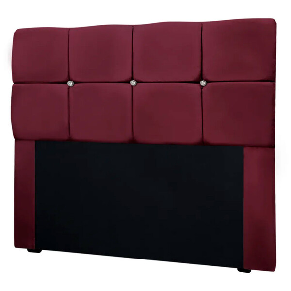 Cabeceira Estofada Casal Com Strass Mila 1,40 Veludo Star Con