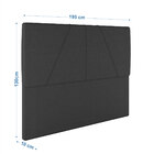 Cabeceira Estofada Casal King Size 195 Cm Júpiter Linho - Sky