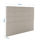 Cabeceira Estofada Casal King Size 195 Cm Marte Linho - Skybo