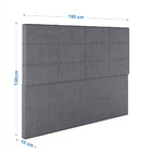 Cabeceira Estofada Casal King Size 195 Cm Marte Veludo - Skyb
