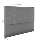 Cabeceira Estofada Casal King Size 195 Cm Terra Linho - Skybo