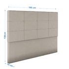 Cabeceira Estofada Casal King Size 195 Cm Terra Linho - Skybo
