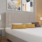 Cabeceira Estofada Casal King Size 195 Cm Terra Linho - Skybo