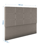 Cabeceira Estofada Casal King Size 195 Cm Terra Linho - Skybo