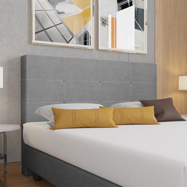 Cabeceira Estofada Casal King Size 195 Cm Terra Veludo - Skyb