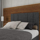 Cabeceira Estofada Casal King Size 195 Cm Venus Linho - Skybo