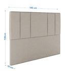 Cabeceira Estofada Casal King Size 195 Cm Venus Linho - Skybo