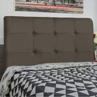 Cabeceira Estofada Casal Luna Em Suede 140x126x7 Cm - Zidi