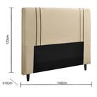Cabeceira Estofada Casal Mdf Linho Almofadada Cama Box Quarto
