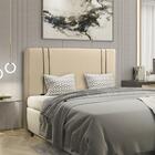 Cabeceira Estofada Casal Mdf Linho Almofadada Cama Box Quarto