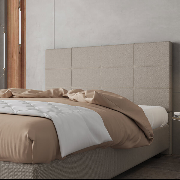 Cabeceira Estofada Casal Queen Size 160 Cm Marte Linho - Skyb