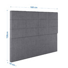 Cabeceira Estofada Casal Queen Size 160 Cm Marte Veludo - Sky