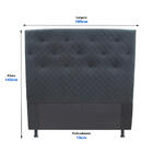 Cabeceira Estofada Casal Queen Size 160 Cm Suede Bordado Skyb