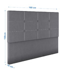 Cabeceira Estofada Casal Queen Size 160 Cm Terra Corino - Sky