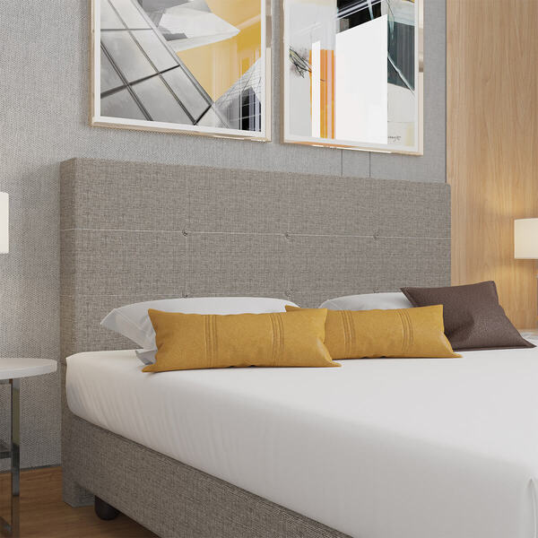Cabeceira Estofada Casal Queen Size 160 Cm Terra Linho - Skyb