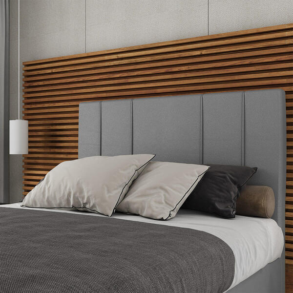 Cabeceira Estofada Casal Queen Size 160 Cm Venus Corino - Sky