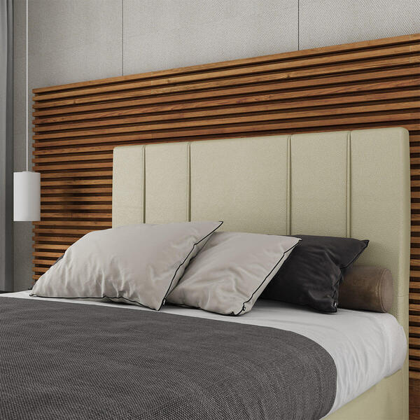 Cabeceira Estofada Casal Queen Size 160 Cm Venus Corino - Sky