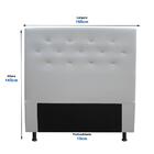 Cabeceira Estofada Casal Queen Size 160cm Corano Bege