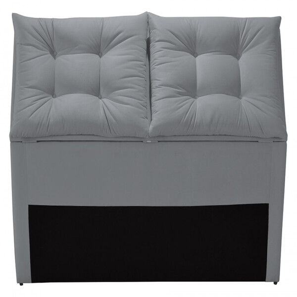 Cabeceira Estofada Com Baú E Almofada Queen Size 160cm San Di