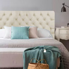 Cabeceira Estofada Com Botão Capitone Para Cama Box Solteiro