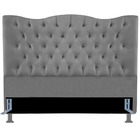 Cabeceira Estofada Com Botão Capitone Para Cama Box Solteiro