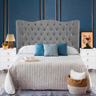 Cabeceira Estofada Com Botão Capitone Para Cama Box Solteiro