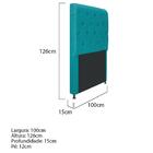 Cabeceira Estofada Cristal 100 Cm Solteiro Com Capitonê Suede