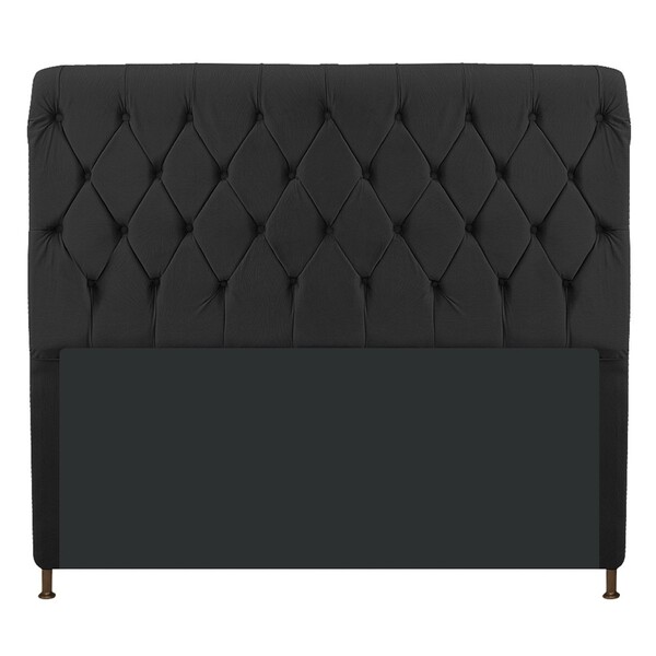 Cabeceira Estofada Cristal 140 Cm Casal Com Capitonê  Suede P