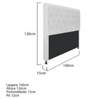 Cabeceira Estofada Cristal 160 Cm Queen Size Com Capitonê Cor