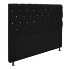 Cabeceira Estofada Cristal 160 Cm Queen Size Com Strass Suede