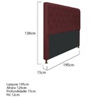 Cabeceira Estofada Cristal 195 Cm King Size Com Capitonê Cora