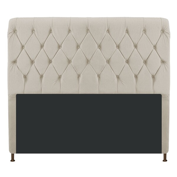 Cabeceira Estofada Cristal 195 Cm King Size Com Capitonê Sued