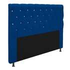 Cabeceira Estofada Cristal 195 Cm King Size Com Strass Suede