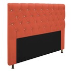 Cabeceira Estofada Cristal 195 Cm King Size Com Strass Suede