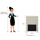 Cabeceira Estofada Cristal 90 Cm Solteiro Com Strass  Suede B