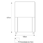 Cabeceira Estofada Dama 100 Cm Solteiro Com Botonê Corano Azu