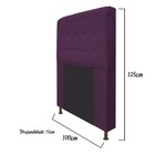 Cabeceira Estofada Dama 100 Cm Solteiro Com Botonê Suede Roxo