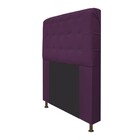 Cabeceira Estofada Dama 100 Cm Solteiro Com Botonê Suede Roxo