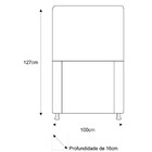 Cabeceira Estofada Dama 100 Cm Solteiro Com Strass Corano Pre